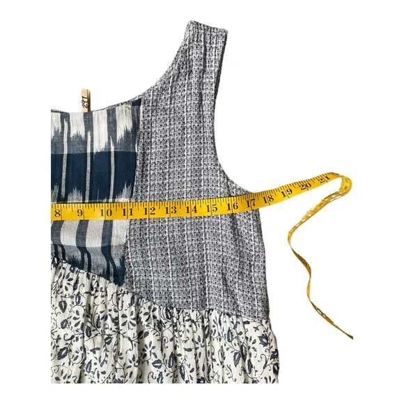 ANTHROPOLOGIE Holding Horses Patchwork Mixed Print Cotton Dress Size Small - Picture 9 of 12